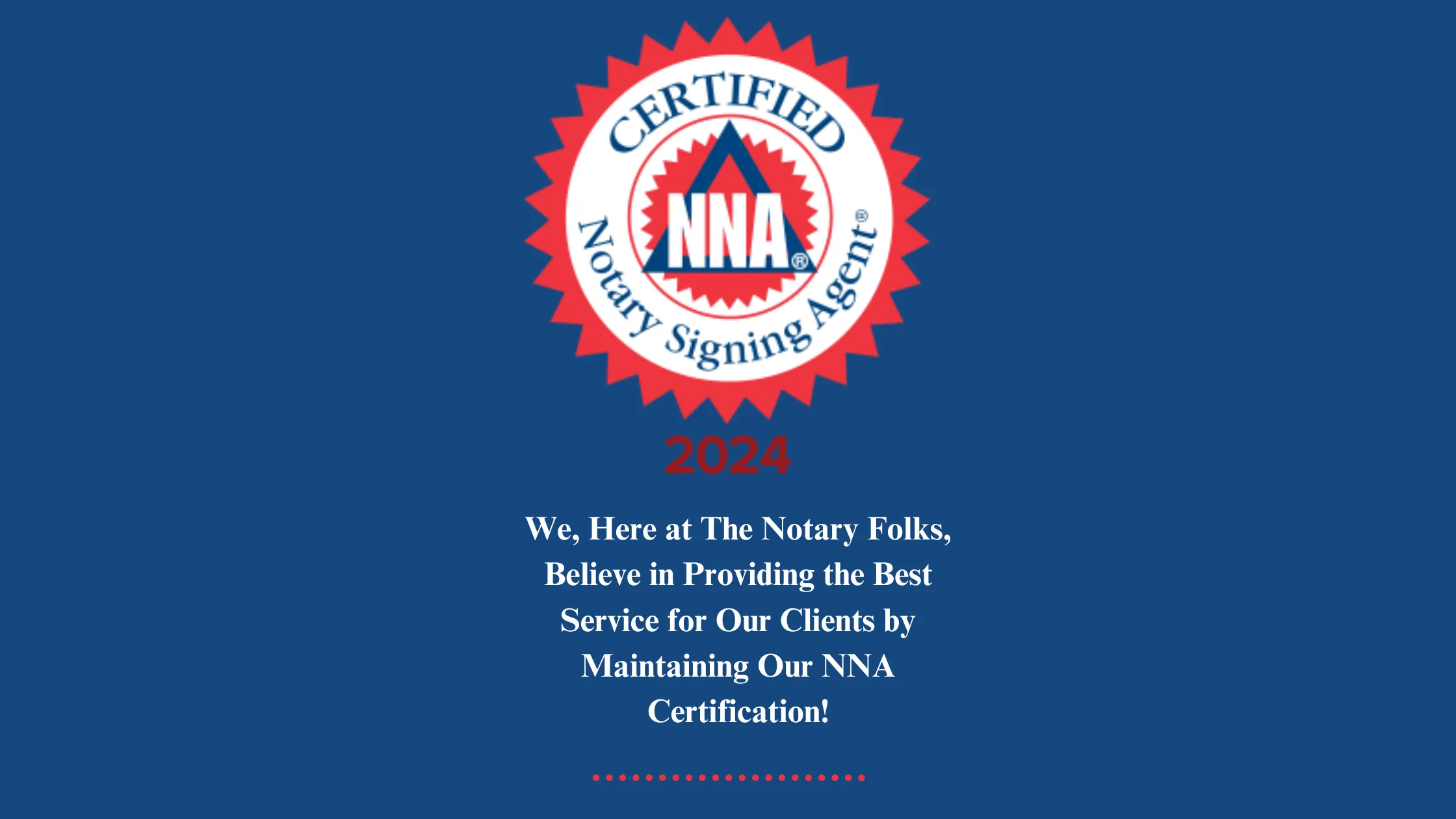 Affordable notary services: Image of NNA certification