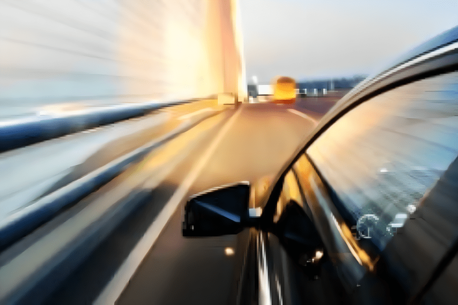 The Notary Folks provide mobile notary services. Image shows a car on a journey