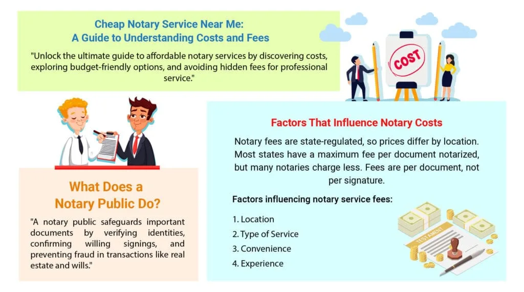 understand the cost and fees when finding cheap notary near me